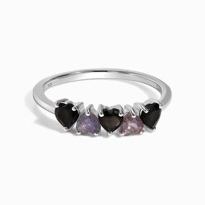 Black Obsidian Labradorite Ring